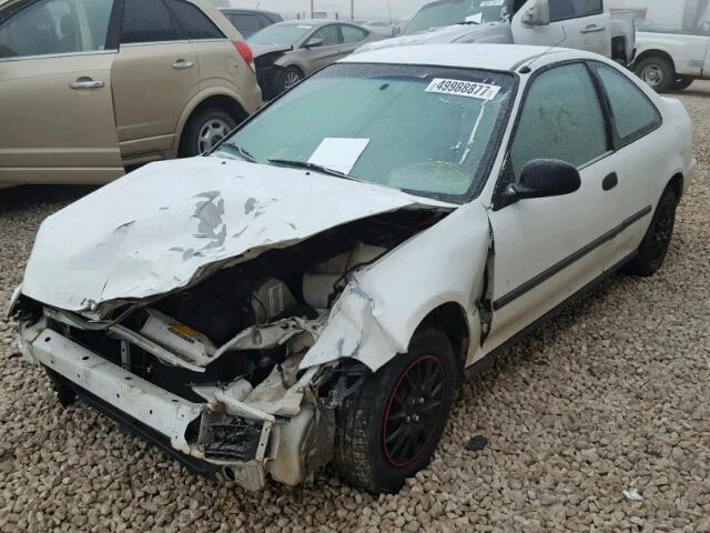 1HGEJ2144PL015692 - 1993 HONDA CIVIC DX WHITE photo 2