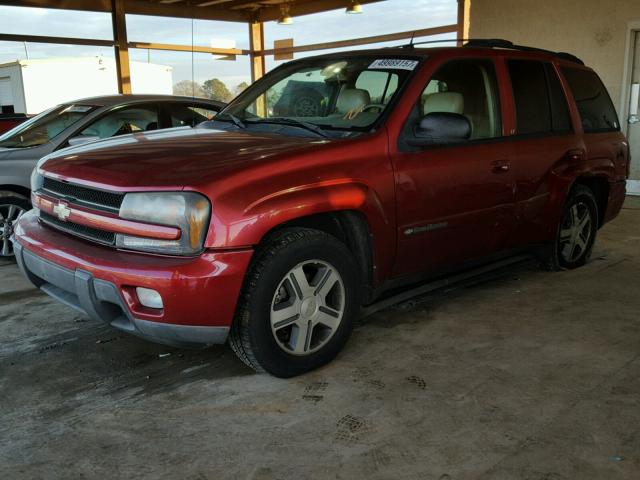 1GNDS13S142392714 - 2004 CHEVROLET TRAILBLAZE MAROON photo 2