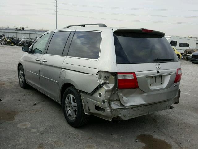 5FNRL384X5B409395 - 2005 HONDA ODYSSEY EX SILVER photo 3