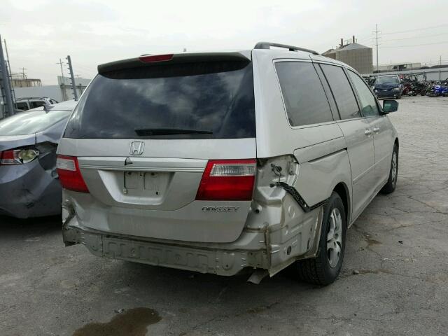 5FNRL384X5B409395 - 2005 HONDA ODYSSEY EX SILVER photo 4