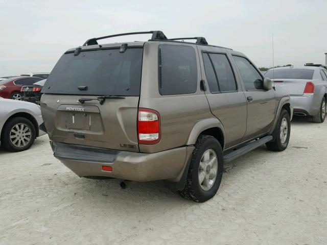 JN8DR07X01W504593 - 2001 NISSAN PATHFINDER GOLD photo 4