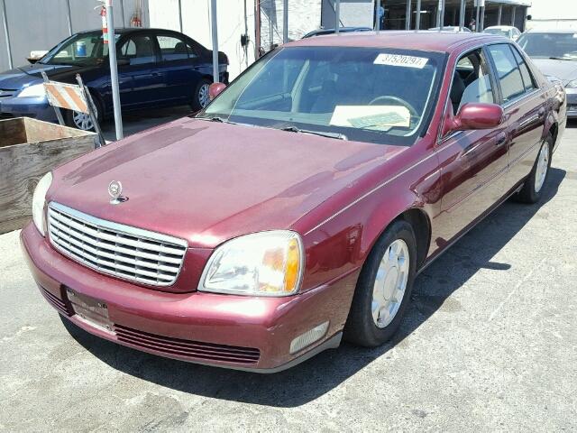 1G6KD54Y8YU217376 - 2000 CADILLAC DEVILLE RED photo 2