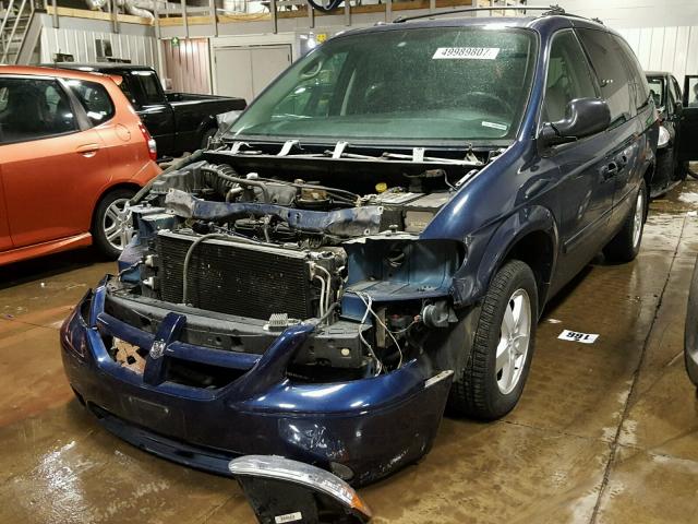 2D4GP44L76R669549 - 2006 DODGE GRAND CARA BLUE photo 2