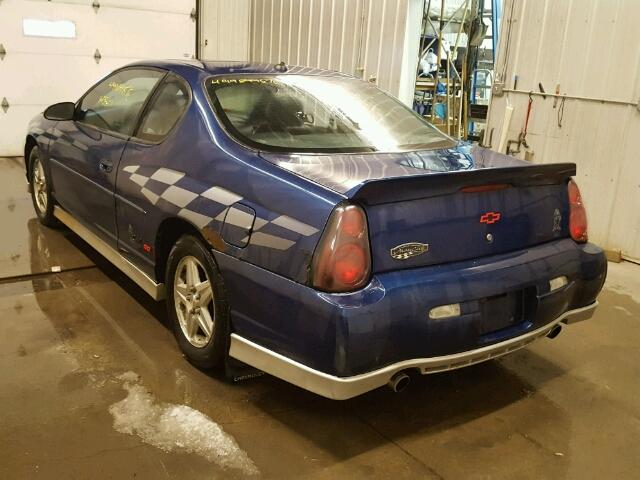 2G1WX12K939255064 - 2003 CHEVROLET MONTE CARL BLUE photo 3