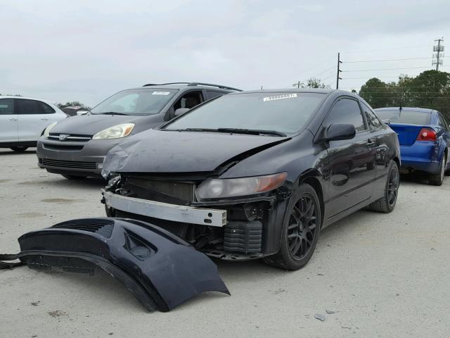 2HGFG11658H573242 - 2008 HONDA CIVIC LX BLACK photo 2