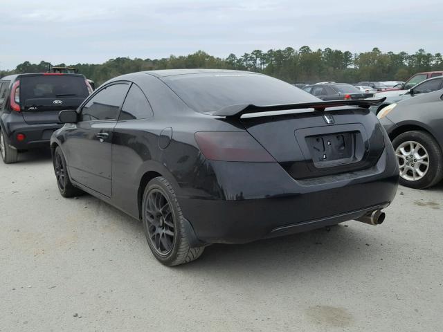 2HGFG11658H573242 - 2008 HONDA CIVIC LX BLACK photo 3