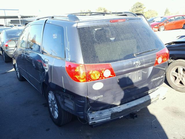 5TDZK22C19S233674 - 2009 TOYOTA SIENNA XLE GRAY photo 3