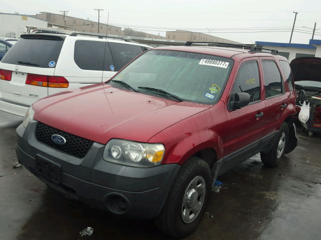 1FMYU02Z97KA01760 - 2007 FORD ESCAPE XLS RED photo 2