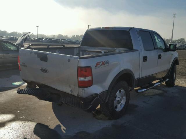 1FTPW14504KD00771 - 2004 FORD F150 SUPER SILVER photo 4