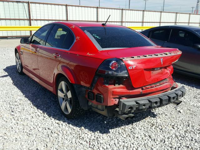 6G2EC57Y09L199785 - 2009 PONTIAC G8 GT RED photo 3