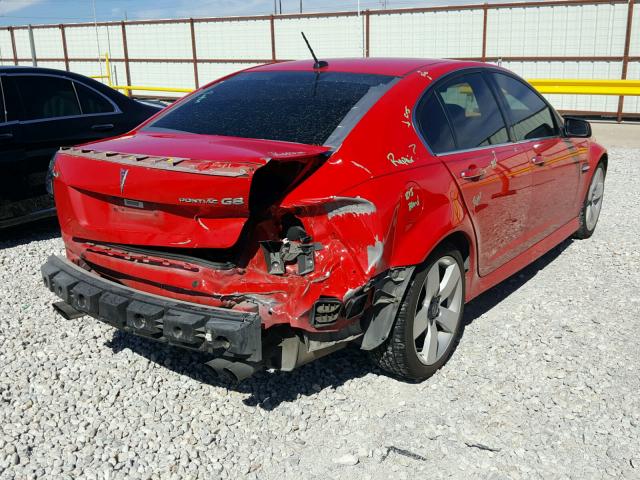 6G2EC57Y09L199785 - 2009 PONTIAC G8 GT RED photo 4