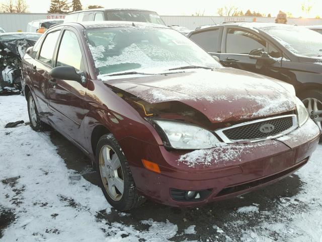 1FAHP34N17W289411 - 2007 FORD FOCUS ZX4 MAROON photo 1