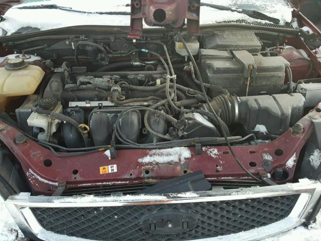 1FAHP34N17W289411 - 2007 FORD FOCUS ZX4 MAROON photo 7