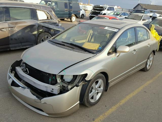 1HGFA16827L076176 - 2007 HONDA CIVIC EX GOLD photo 2