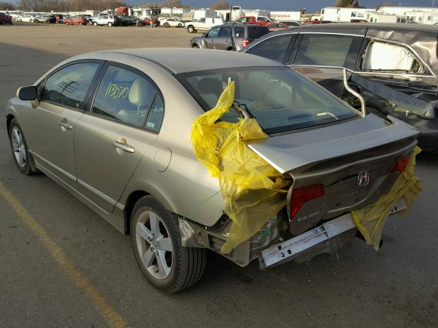 1HGFA16827L076176 - 2007 HONDA CIVIC EX GOLD photo 3