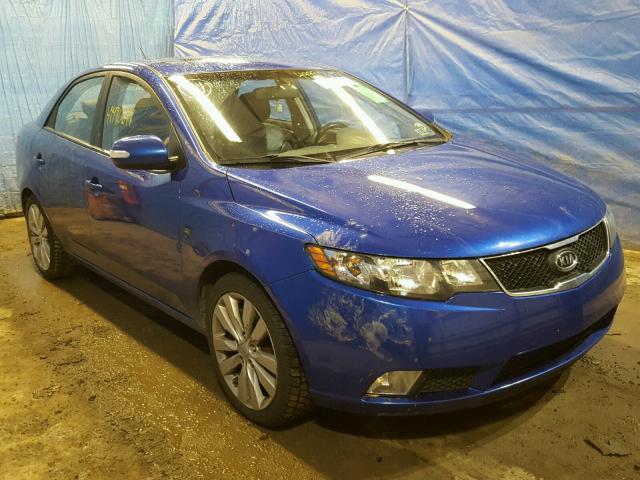 KNAFW4A33A5112379 - 2010 KIA FORTE SX BLUE photo 1