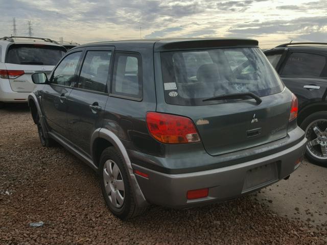 JA4LX31G33U115544 - 2003 MITSUBISHI OUTLANDER GREEN photo 3