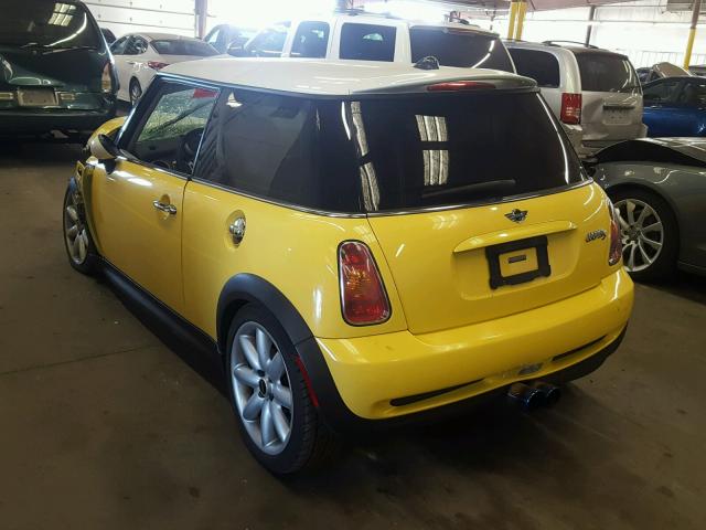 WMWRE33413TD70949 - 2003 MINI COOPER S YELLOW photo 3