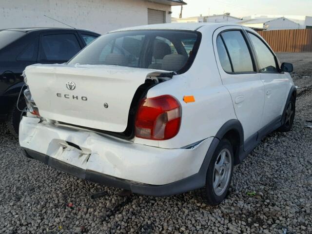 JTDBT1238Y0056132 - 2000 TOYOTA ECHO WHITE photo 4