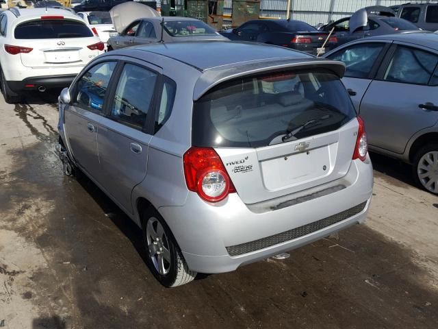 KL1TD6DE3AB129292 - 2010 CHEVROLET AVEO LS SILVER photo 3