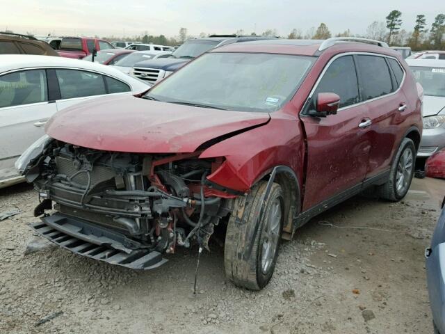 5N1AT2MT0EC840079 - 2014 NISSAN ROGUE S RED photo 2