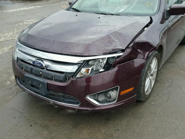 3FAHP0JA6BR216577 - 2011 FORD FUSION SEL PURPLE photo 9