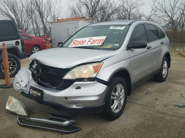 3CZRE3H52AG700264 - 2010 HONDA CR-V EX SILVER photo 2