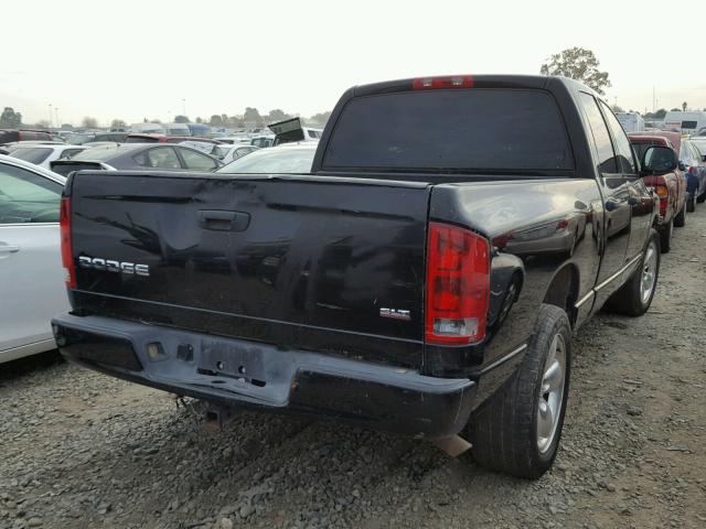 1D7HA18D64J194990 - 2004 DODGE RAM 1500 S BLACK photo 4