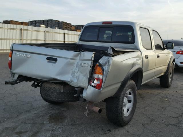 5TEGM92N43Z236137 - 2003 TOYOTA TACOMA DOU SILVER photo 4