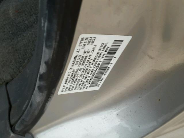 5FNRL38666B455941 - 2006 HONDA ODYSSEY EX SILVER photo 10