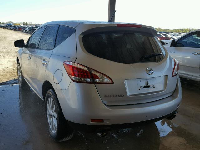 JN8AZ1MU3CW111922 - 2012 NISSAN MURANO S SILVER photo 3