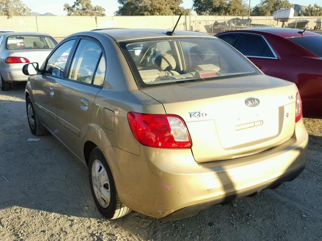 KNADH4A31B6951962 - 2011 KIA RIO BASE GOLD photo 3