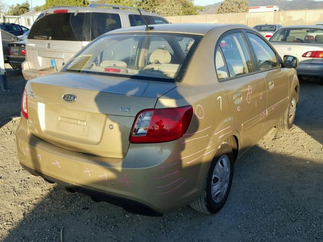 KNADH4A31B6951962 - 2011 KIA RIO BASE GOLD photo 4