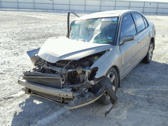 2HGES26854H576498 - 2004 HONDA CIVIC EX SILVER photo 2