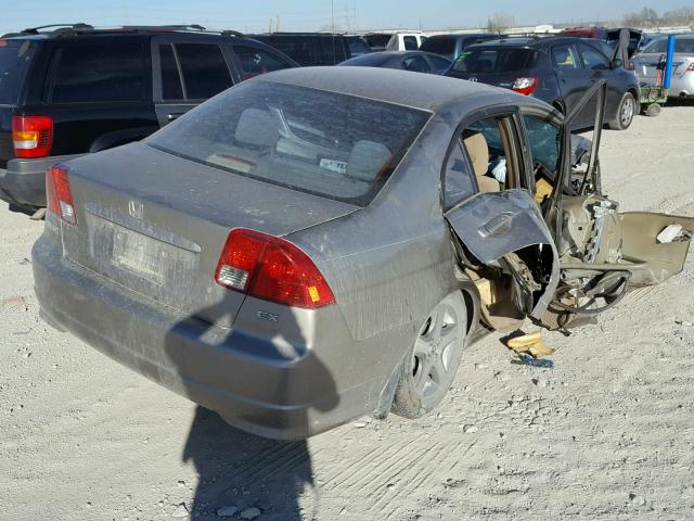 2HGES26854H576498 - 2004 HONDA CIVIC EX SILVER photo 4