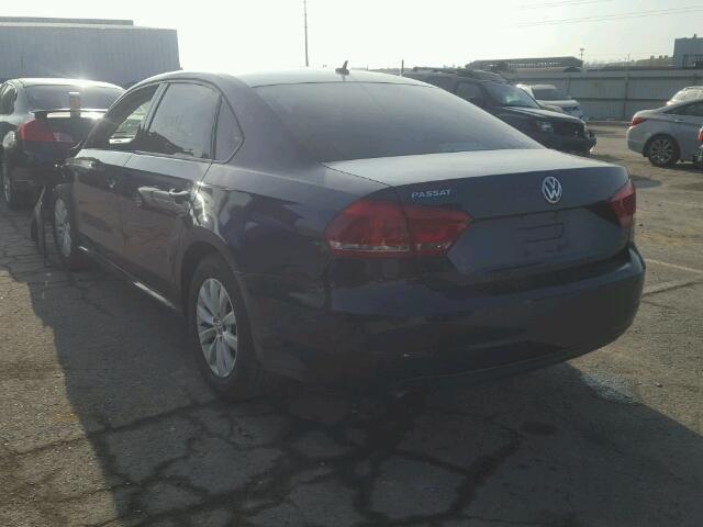1VWAP7A34DC020223 - 2013 VOLKSWAGEN PASSAT S ლურჯი ფოტო 3