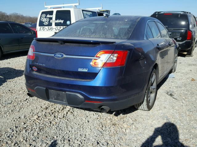 1FAHP2KT2BG121338 - 2011 FORD TAURUS SHO BLUE photo 4