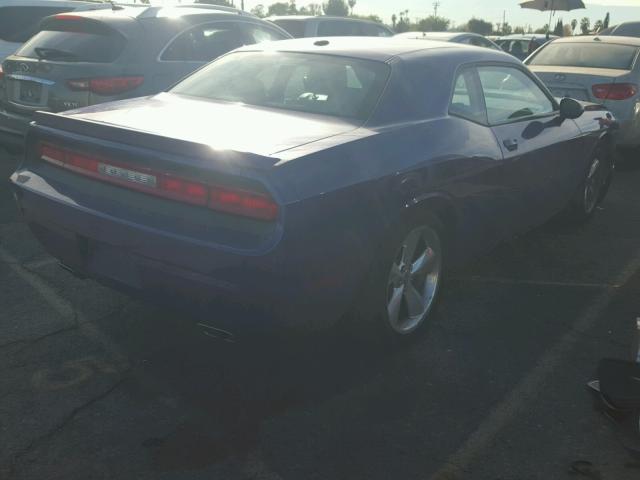 2C3CDYBT0DH691219 - 2013 DODGE CHALLENGER PURPLE photo 4