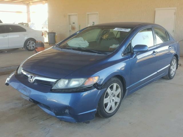 1HGFA16588L038331 - 2008 HONDA CIVIC LX BLUE photo 2