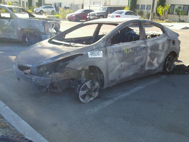 5NPDH4AE2EH486879 - 2014 HYUNDAI ELANTRA SE BURN photo 2