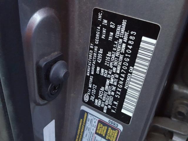 5XXGN4A70DG104883 - 2013 KIA OPTIMA EX GOLD photo 10