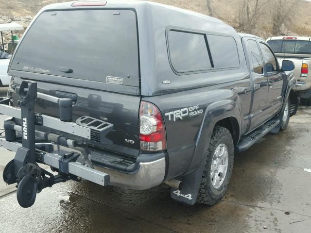 5TFUU4EN0EX109333 - 2014 TOYOTA TACOMA CHARCOAL photo 4