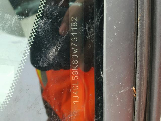 1J4GL58K83W731182 - 2003 JEEP LIBERTY LI GOLD photo 10