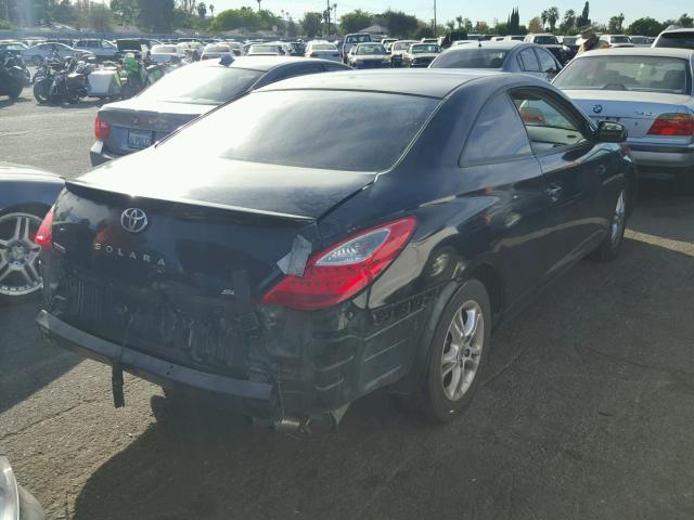 4T1CE30P07U761445 - 2007 TOYOTA CAMRY SOLA BLACK photo 4