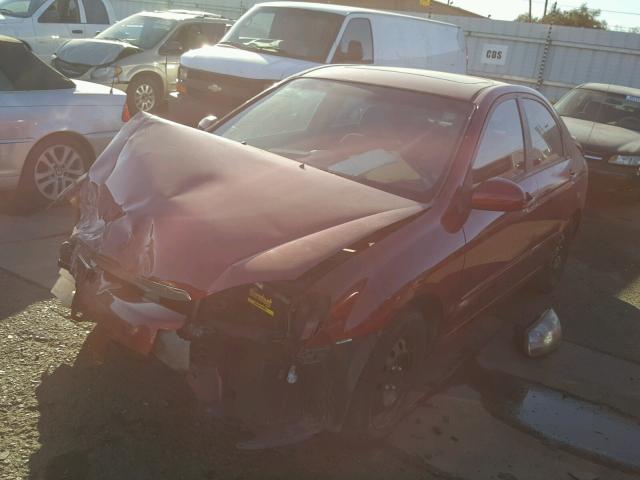 KNAFE221895626860 - 2009 KIA SPECTRA EX RED photo 2