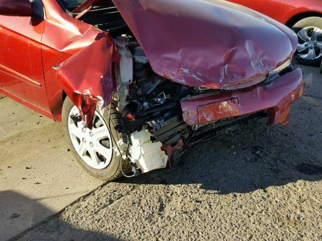 KNAFE221895626860 - 2009 KIA SPECTRA EX RED photo 9