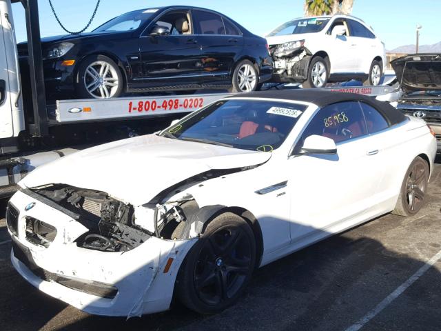 WBALZ5C57CC619749 - 2012 BMW 650 XI WHITE photo 2