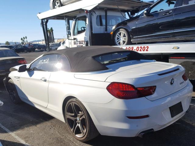 WBALZ5C57CC619749 - 2012 BMW 650 XI WHITE photo 3