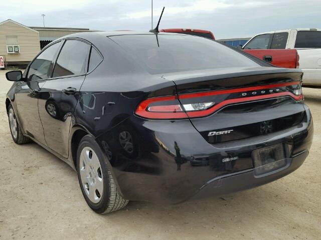 1C3CDFAA2GD704624 - 2016 DODGE DART SE BLACK photo 3