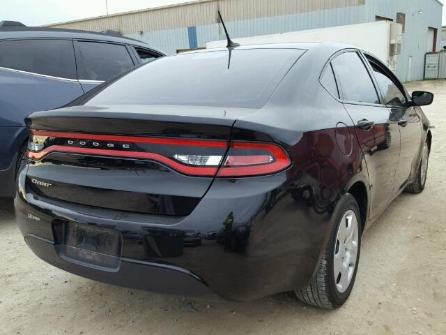 1C3CDFAA2GD704624 - 2016 DODGE DART SE BLACK photo 4